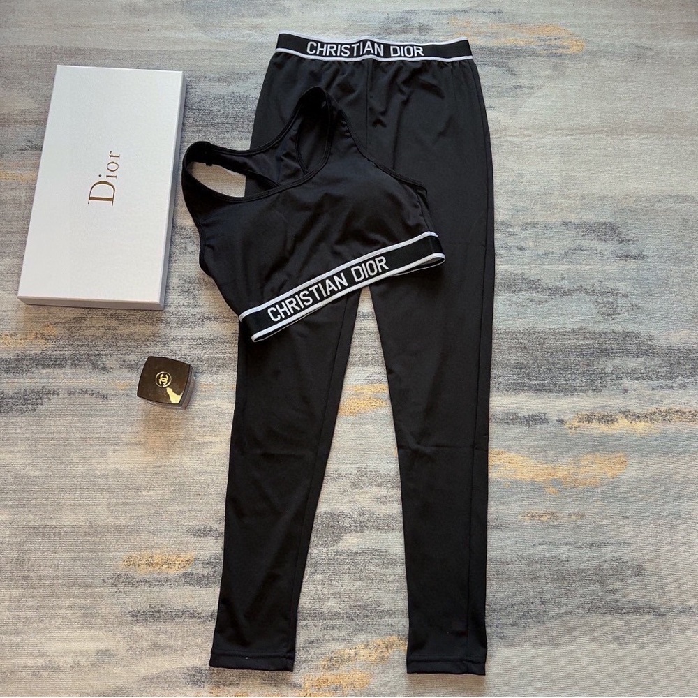 Dior Black Sportswear Ensemble set